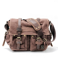 Load image into Gallery viewer, MUCHUAN Men's Canvas Satchel Bag — Vintage Canvas Messenger for Commute & Travel