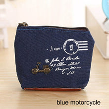 Load image into Gallery viewer, Fashionable Linen Coin Purse with Zipper Closure