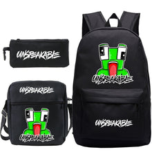 Load image into Gallery viewer, Cartoon Backpack 3-Piece Set — UNSPEAKABLE Merch for School & Travel