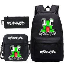 Load image into Gallery viewer, Cartoon Backpack 3-Piece Set — UNSPEAKABLE Merch for School & Travel