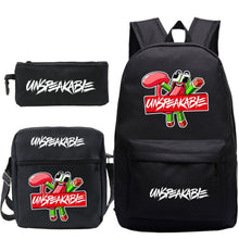 Load image into Gallery viewer, Cartoon Backpack 3-Piece Set — UNSPEAKABLE Merch for School & Travel