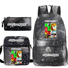 Load image into Gallery viewer, Cartoon Backpack 3-Piece Set — UNSPEAKABLE Merch for School & Travel