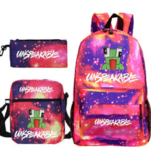 Load image into Gallery viewer, Cartoon Backpack 3-Piece Set — UNSPEAKABLE Merch for School & Travel