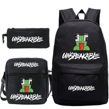 Load image into Gallery viewer, Cartoon Backpack 3-Piece Set — UNSPEAKABLE Merch for School & Travel