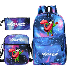 Load image into Gallery viewer, Cartoon Backpack 3-Piece Set — UNSPEAKABLE Merch for School & Travel