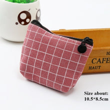Load image into Gallery viewer, Fashionable Linen Coin Purse with Zipper Closure