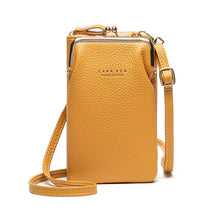 Load image into Gallery viewer, Fashion Small Crossbody Bags Women Mini PU Leather Shoulder Messenger Bag For Girls Yellow Bolsas Ladies Phone Purse Zipper Flap
