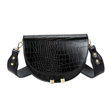 Load image into Gallery viewer, Luxury Fashion Women Crossbody Bag Crocodile Semicircle Saddle Bags Soft Leather Shoulder Bags For Ladies Handbags Designer
