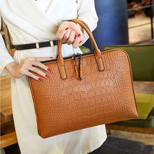 Load image into Gallery viewer, Woman Casual Totes13 14 Inch Laptop bag Office Bag For Ladies Briefcases Female Manager Business Women Briefcase Leather Handbag
