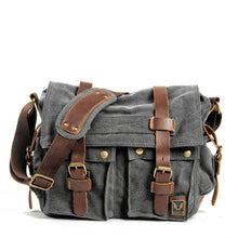 Load image into Gallery viewer, MUCHUAN Men&#39;s Canvas Satchel Bag — Vintage Canvas Messenger for Commute &amp; Travel
