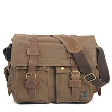 Load image into Gallery viewer, MUCHUAN Men&#39;s Canvas Satchel Bag — Vintage Canvas Messenger for Commute &amp; Travel
