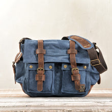 Load image into Gallery viewer, MUCHUAN Men&#39;s Canvas Satchel Bag — Vintage Canvas Messenger for Commute &amp; Travel

