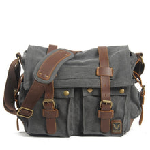 Load image into Gallery viewer, MUCHUAN Men&#39;s Canvas Satchel Bag — Vintage Canvas Messenger for Commute &amp; Travel
