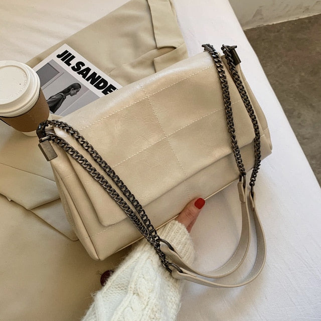 Folding thick chain Crossbody Bag For Women 2020 Fashion Sac A Main Female Shoulder Bag Female Handbags And Purses With Handle