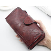 Load image into Gallery viewer, Women&#39;s wallet made of leather Wallets Three fold VINTAGE Womens purses mobile phone Purse Female Coin Purse Carteira Feminina
