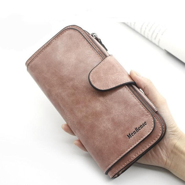 Women's wallet made of leather Wallets Three fold VINTAGE Womens purses mobile phone Purse Female Coin Purse Carteira Feminina
