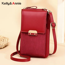 Load image into Gallery viewer, Brand Designer Phone Pocket Small Shoulder Bags for Women Pu Leather Female Crossbody Bag Ladies Mini Messenger Purse
