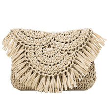 Load image into Gallery viewer, Summer Straw Bags For Women Handmade Tassel Beach Bags 2020 Raffia Rattan Woven Handbags Vacation Shoulder Crossbody Bags Clutch
