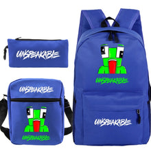 Load image into Gallery viewer, Cartoon Backpack 3-Piece Set — UNSPEAKABLE Merch for School &amp; Travel
