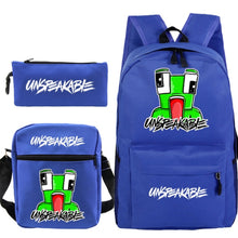 Load image into Gallery viewer, Cartoon Backpack 3-Piece Set — UNSPEAKABLE Merch for School &amp; Travel
