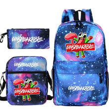 Load image into Gallery viewer, Cartoon Backpack 3-Piece Set — UNSPEAKABLE Merch for School &amp; Travel
