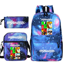 Load image into Gallery viewer, Cartoon Backpack 3-Piece Set — UNSPEAKABLE Merch for School &amp; Travel
