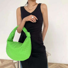 Load image into Gallery viewer, 2021 Fashion Handmade Woven Bag Luxury Woven Leather Printed Shoulder Bag Lady Crossbody Hobo PU Knotted Handle Casual Handbag
