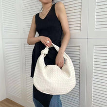 Load image into Gallery viewer, 2021 Fashion Handmade Woven Bag Luxury Woven Leather Printed Shoulder Bag Lady Crossbody Hobo PU Knotted Handle Casual Handbag
