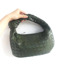 Load image into Gallery viewer, 2021 Fashion Handmade Woven Bag Luxury Woven Leather Printed Shoulder Bag Lady Crossbody Hobo PU Knotted Handle Casual Handbag
