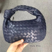 Load image into Gallery viewer, 2021 Fashion Handmade Woven Bag Luxury Woven Leather Printed Shoulder Bag Lady Crossbody Hobo PU Knotted Handle Casual Handbag
